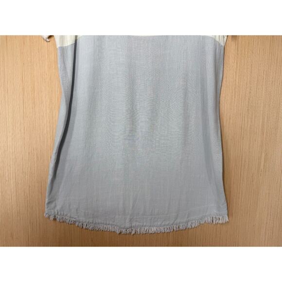 Umgee Linen Blend High Low Frayed Hem Dress Womens Size Medium Boho Beachy - Picture 6 of 10